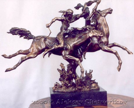 Kiyz Kuu, 1999, 34*43*15, bronze, gabbro