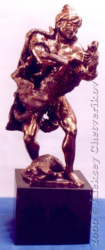 Nezvanniyy gost', 1998, 37*25*23, bronze, gabbro