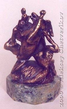Boy, 1999, 11*7*7, bronze, serpitinite
