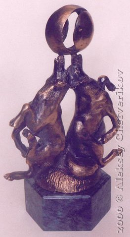 Voy, 1999, 19*10*7, bronze, serpitinite