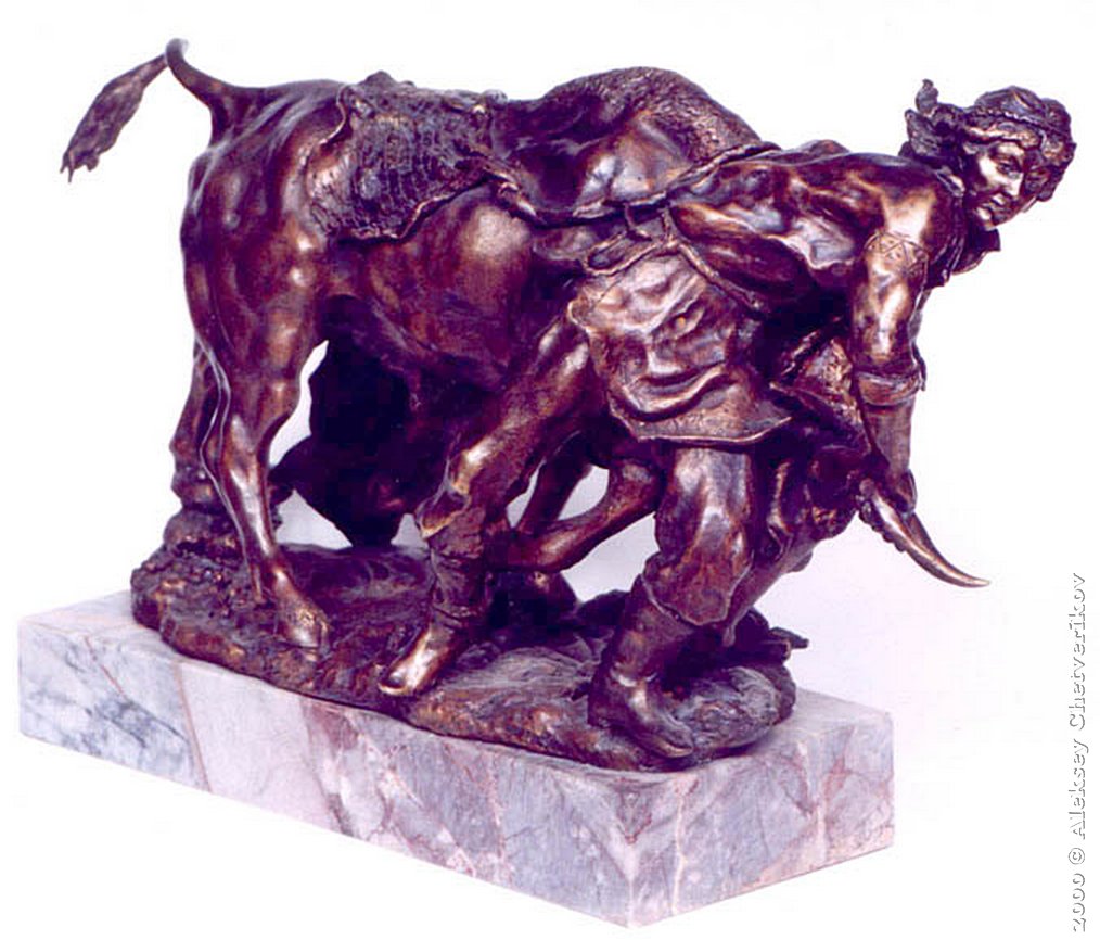 Korrida, 1999, 30*50*15, bronze, marble