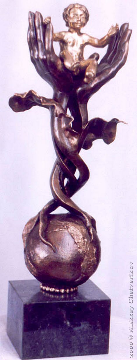 Bobek, 1999, 53*20*15, bronze, labradorite
